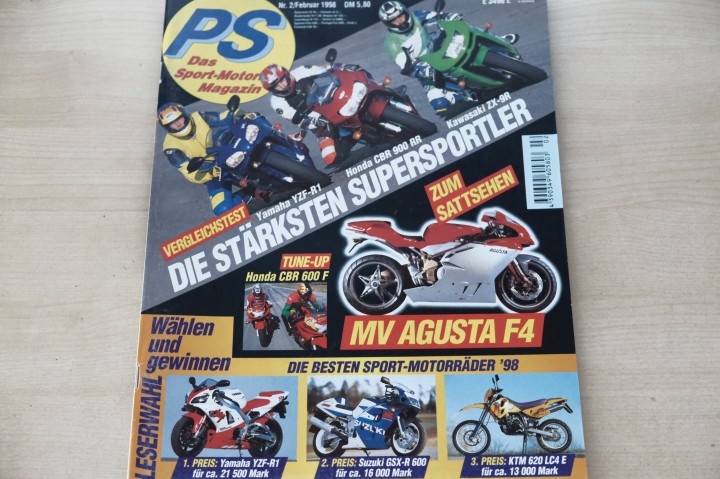 Deckblatt PS Sport Motorrad (02/1998)